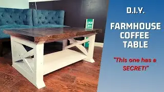 Unique Farmhouse Coffee Table (With a SECRET)