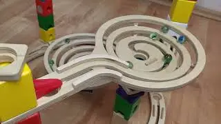HAPE QUADRILLA MARBLE RUN RACE CYCLONE ASMR EP29 HABA MARBLE RACE | ASMR HEALING | COUNTRYBALLS