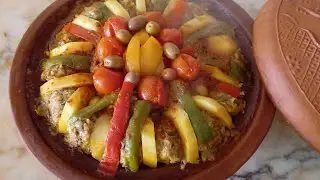 طاجين كفتة السردين كواري بالخضر. Tgine des boulettes de sardines a la marocain