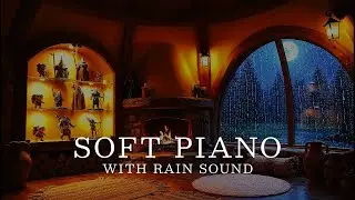 Soothing Piano Music for Sleep & Anxiety Relief 🎹🌙 Rainy Bedroom Night Ambience