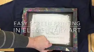 Elementary Art - How to Screen Print a T-Shirt (easy stencil method)