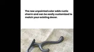 15 Cast Iron Triple School Style Coat Hooks - Rustic DIY Home Decor - Free Shipping!