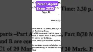 Mastering Patent Agent Exam 2025: Attempt writingpatent drafting question #patentagent   #IPRIndia