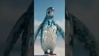 Adelie penguins in aquamarine:&nbsp;✨🐧💎✨#birds #GemstoneBird #LapisLazuli #FantasyWorld #CrystalWings