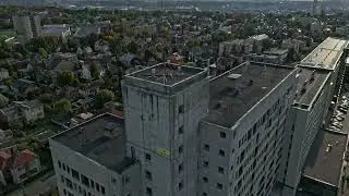DJI Mini 3 Pro drone flight around Kaunas city buildings (music: penguinmusic - modern chillout)