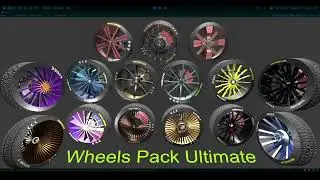 Wheels Pack Ultimate (Unity3D , .FBX, 15 Prefabs)