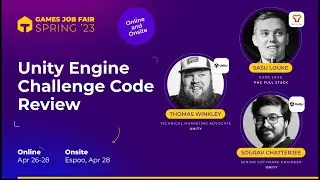 Unity Engine Challenge Code Review - Games Job Fair Spring 2023