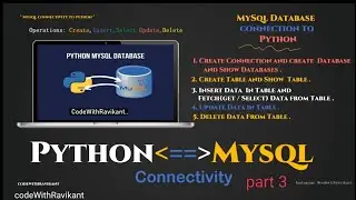 P3 Python Database Connectivity Using MySQL Database| create table and show tables #python #mysql