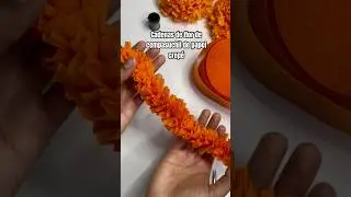 Cadenas de flor de cempasuchil de papel crep&eacute; #diy #flordepapel #diademuertos #ofrenda