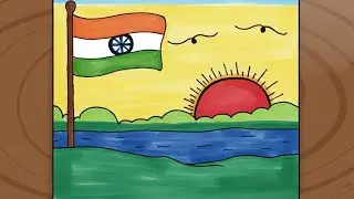 Il How To Draw An Easy Republic Day Special Scenery ll Republic Day Drawing Il Republic Day. Art ll 