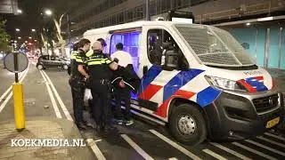 Demonstratie uitgelopen in ernstige rellen Rotterdam-Centrum