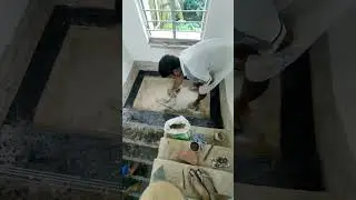 staircase landing working#marble #tiles #construction #interiordesign #home #siri