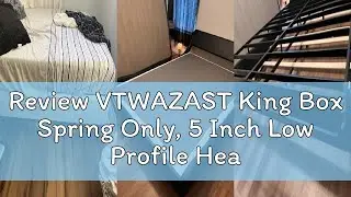 Review VTWAZAST King Box Spring Only, 5 Inch Low Profile Heavy Duty Metal Structure with Easy Clean