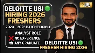 Deloitte USI Mass Hiring 2026 | Analyst Role | 2020&ndash;2025 Batch Eligible | Any Graduate