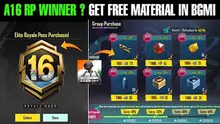 A16 Royal Pass Winner?| Get Free Material ( Group Purchase ) In Cyber Week Bgmi 