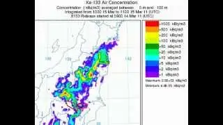 Fukushima Xe-133 Air Concentration (NOAA Air Resou