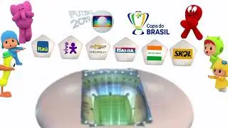 Pocoyo amigos os parceiros do futebol 2019 da Copa do Brasil 2019 TV Globo