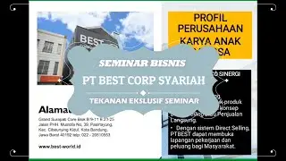 DALEM NEGERI MAUPUN LUAR NEGERI  BERKUMPUL DI ZOOM || SEMINAR BISNIS PT BEST CORPORATION  SYARIAH