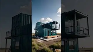 Two-Story Container Home From Shipping Containers    #shorts #timelapse