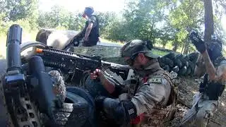 Milsim/Airsoft gameplay.  Wargames Oklahoma Stone Wolves Milsim Mudcrab Milsim