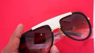 Dita Mach 2 Sunglasses Iced Out with 4 Carat Diamonds Iced Out 270 Diamonds