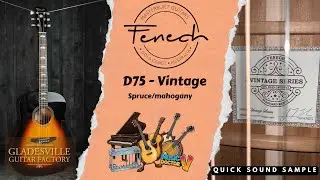 Fenech Vintage D75 sitka mahogany- Demo by Michael Varecka Gladesville Guitar Factory