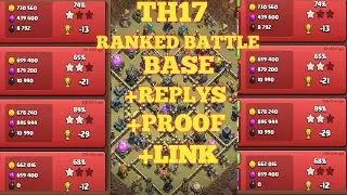 BEST TH17 LEGEND BASE LINK RANKED BATTLE reply proof in 2025 !TH17 WAR BASE Layouts clash of clan