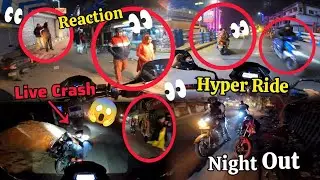 Night Hyper Ride 😱 Bullet Crash 🥺🥺 Mt15 Exhaust Reaction 💥💥পাবলিক ভয় পেয়ে গেছে 😂 @BikerArpan01 