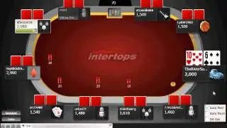 25Cent Rebuy Holdem Tournament on Intertops. Part 1 of 7