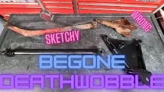 Sketchy track bar. Death Wobble.  Sky Offroad adjustable track bar and drop bracket. 4x4 Wrecker.