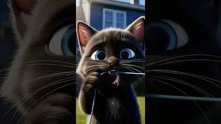 🙀Kitten Breaks Kite , Dad Got Boy New Kite  ❤️