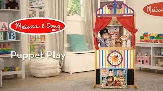 Melissa & Doug Puppet Theater & Puppets | Puppet Play Promotes Language & Social Development