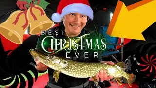 Christmas Day Northern Pike Ice  Fishing Lake Marion. Whippets on Ice