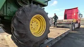 ❄️ Мороз –15 і John Deere 1042 | Зимове перевезення комбайна тралом MAN