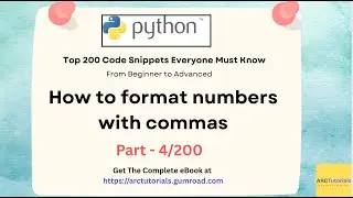 Как форматировать числа с помощью запятых | 200 лучших фрагментов кода на Python, часть 4 #learnp...