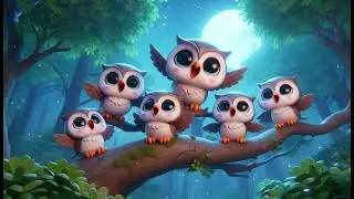 Five Little Owls Hooting in the Tree | Nursery Rhyme & Kids Song