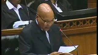 President Zuma answers questions in the National Assembly