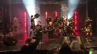 Nancy Cheerleading at the xmas light switch on 2025 in Holsworthy