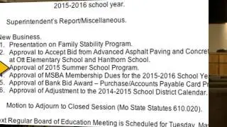 April 2015 School Board Update