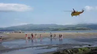 Helicopter Rescue  RAF Sea King - Prince William air rescue. Jet Ski accident.