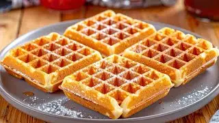 Easy Crispy and Fluffy Waffles in 5 minutes❗You will cook this every day!