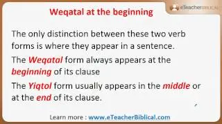 Verbs in Hebrew- How to Parse? Part 4  -weqatal. | Biblical Hebrew Q&A with eTeacherBiblical.com
