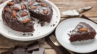 Chocoladetaart met pecannoten