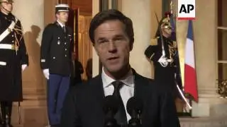Hollande and Dutch PM discuss migrant crisis
