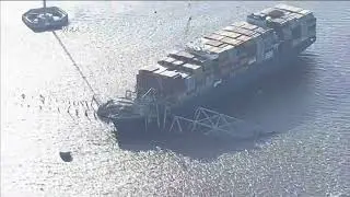 Watch Live: Baltimore Bridge Collapse Demolition and Debris Removal