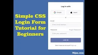Simple CSS Login Form Tutorial for Beginners - Step by Step