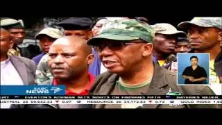 MKMVA and ANC members demonstrated outside Luthuli House