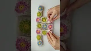 crocheting a granny square cardigan for 13 inch doll ✨ #dollclothes #crochet #handmade #paolareina