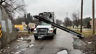 Box truck fails to clear 116-year-old bridge in Walker