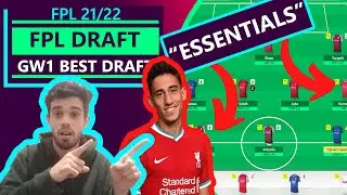 FPL GW1 DRAFT (top 0.1%) || BEST GAMEWEEK 1 TEAM SELECTION